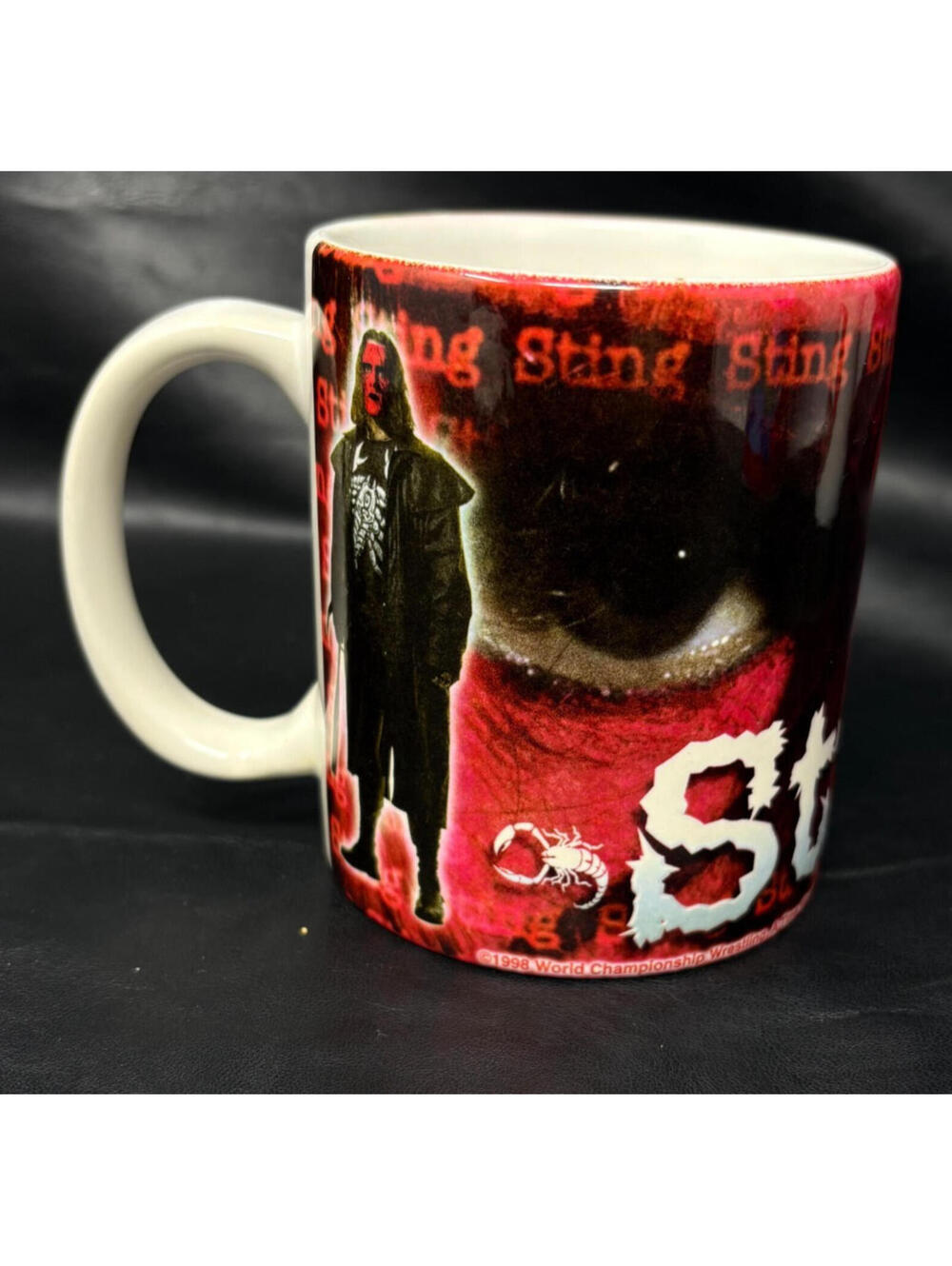 Vintage 1998 WCW Sting Coffee Cup Mug New World Order nWo Wolfpac